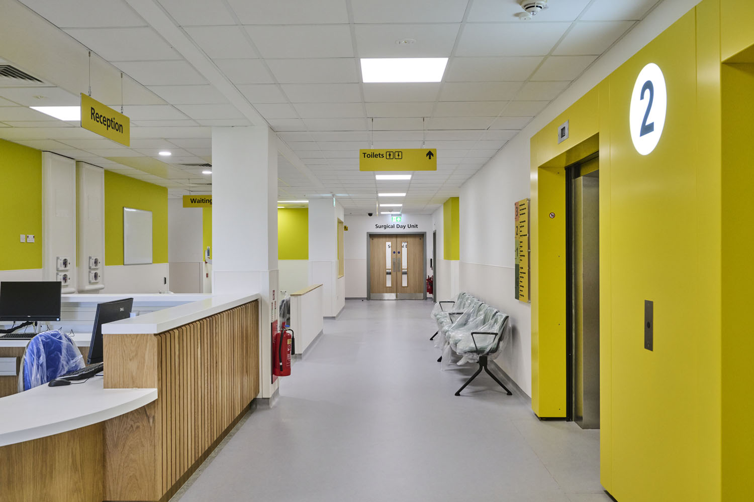 Sunderland Eye infirmary reception and lifts