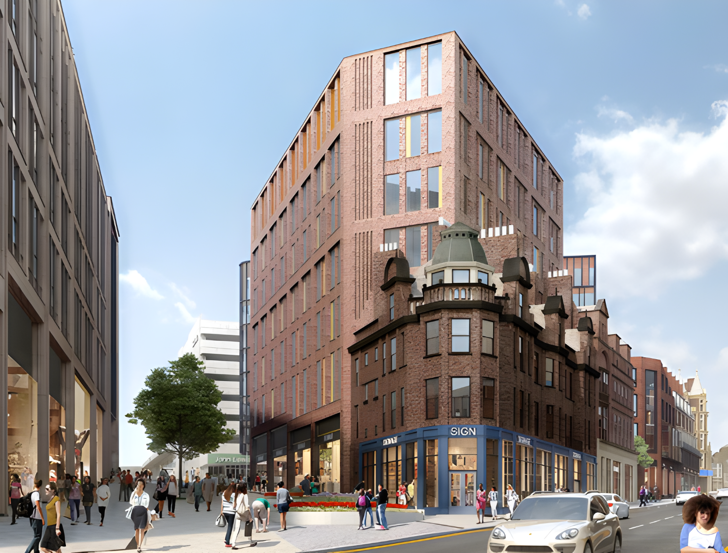 Heart of the city of Sheffield II Visual impression from street level